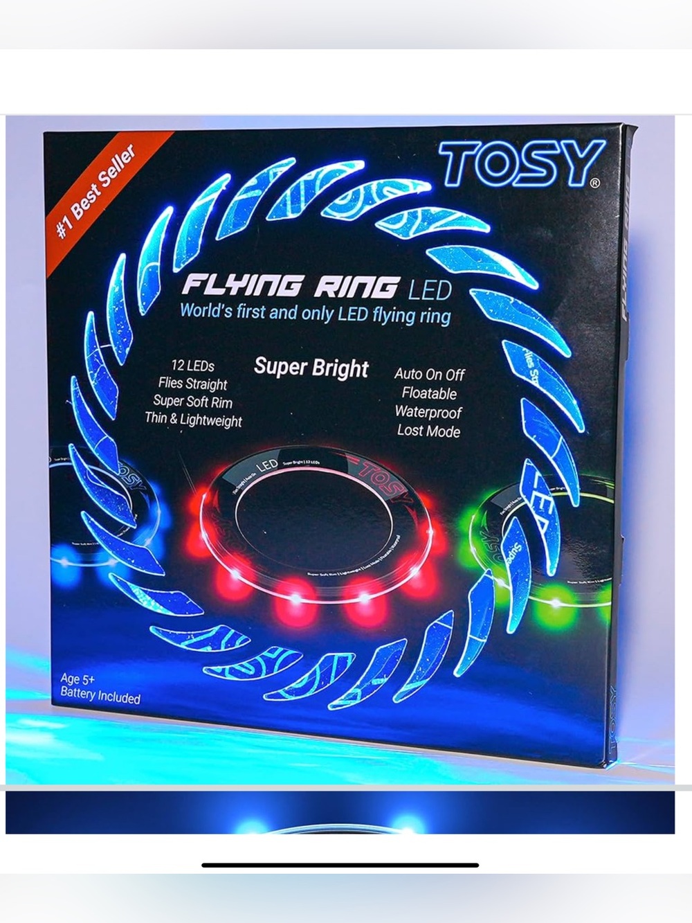 TOSY Flying Ring LED - Black with Multicolor LEDs